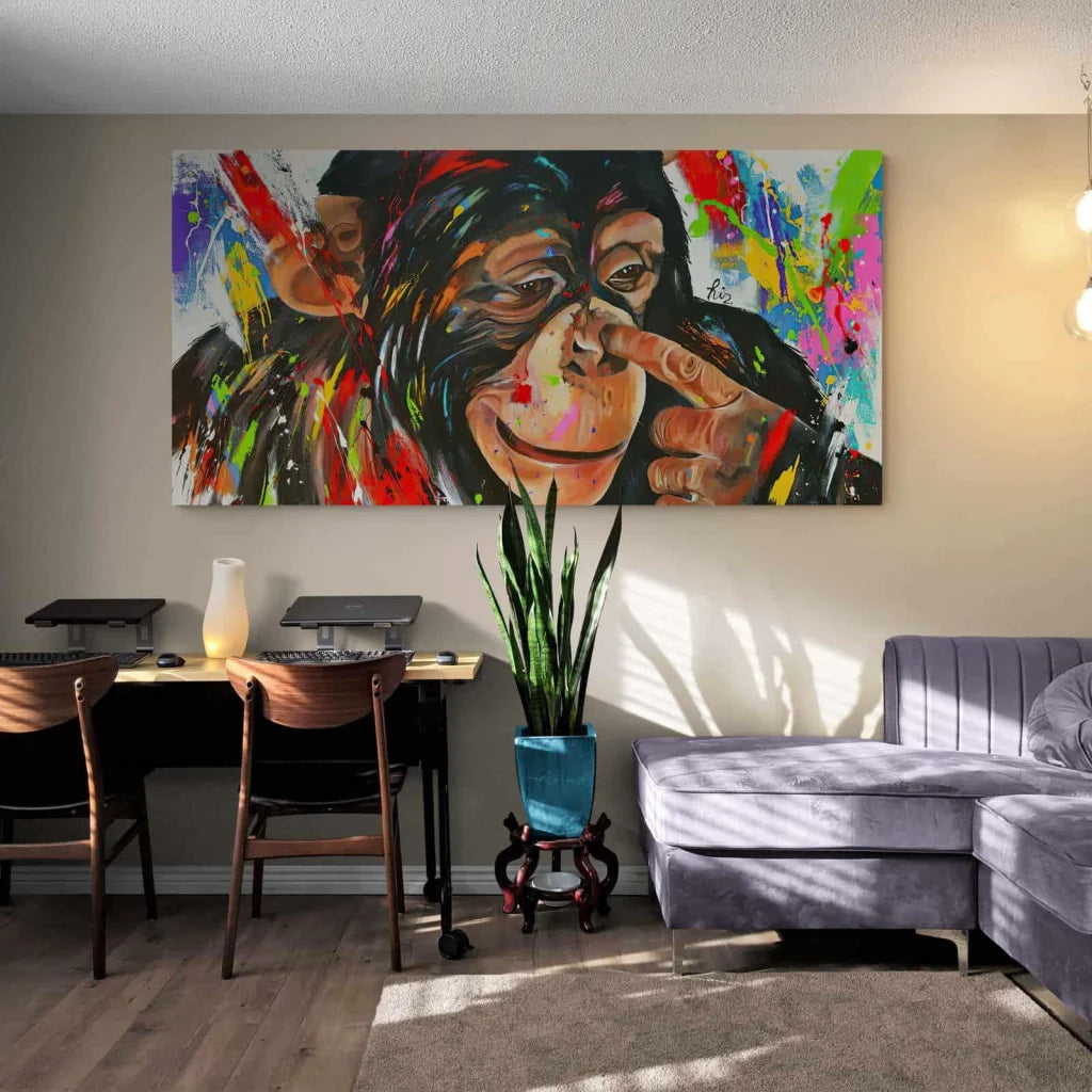 Tableau Singe Coloré - Montableaudeco