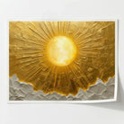 Tableau Soleil Doré - 40x60cm / Affiche sans cadre - Tableau Moderne