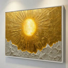 Tableau Soleil Doré - 40x60cm / Cadre Blanc - Tableau Moderne