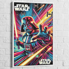 Tableau star wars Dark Vador Original 80 – version cadre blanc