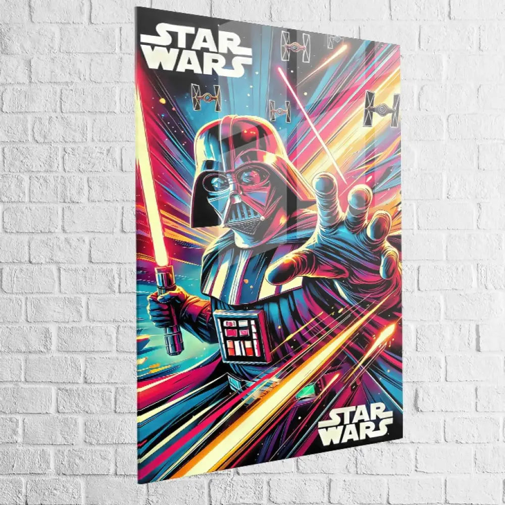 Tableau star wars Dark Vador Original 80 en plexiglas brillant
