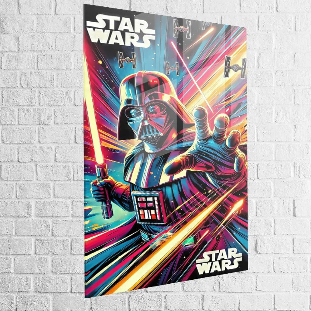 Tableau star wars Dark Vador Original 80 en plexiglas brillant
