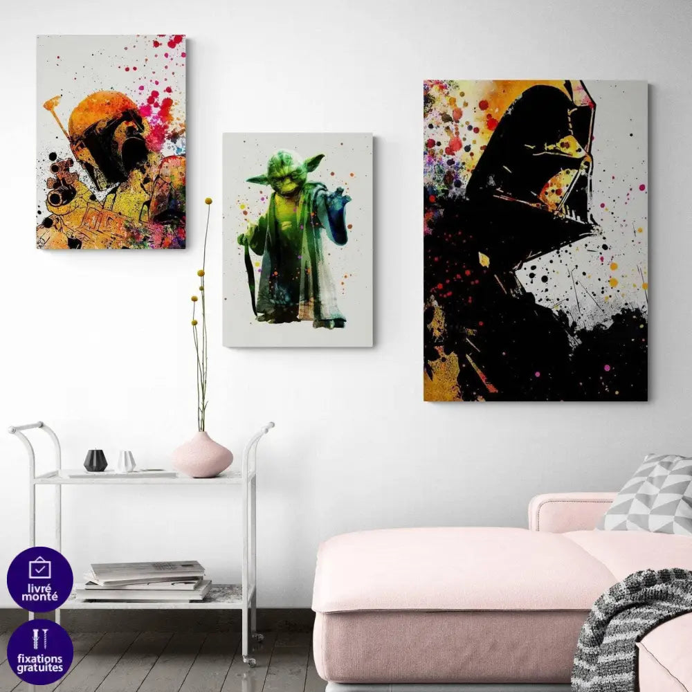 Tableau Star Wars Graffiti 3 Pièces - Montableaudeco