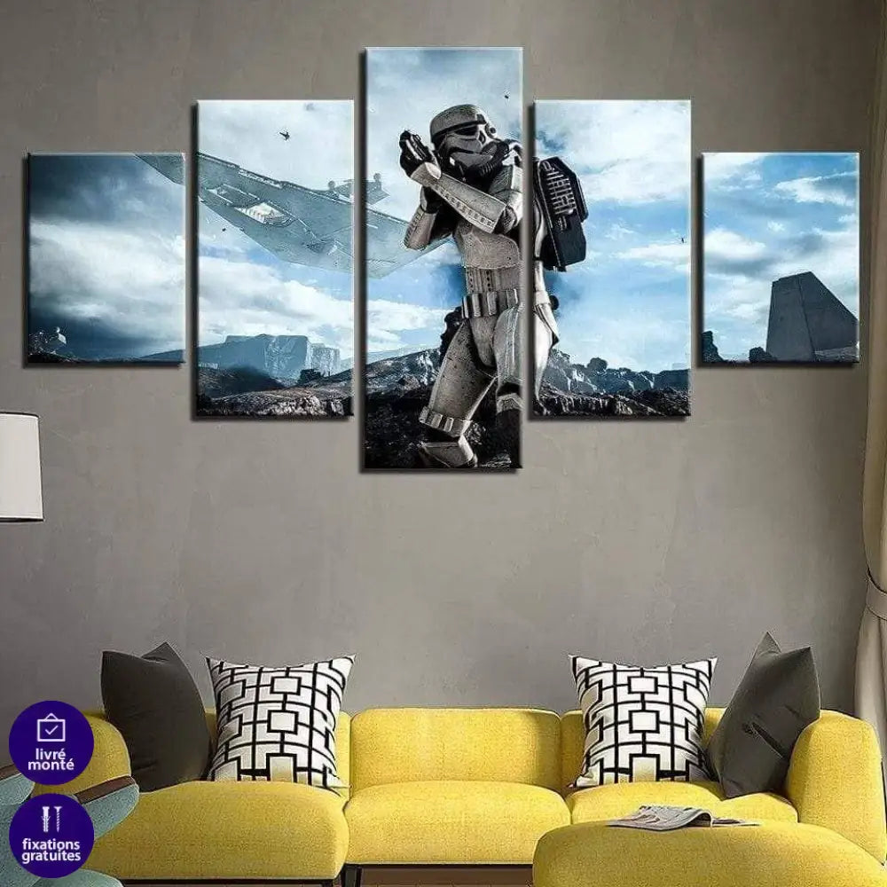 Tableau Star Wars L'attaque du Stormtrooper - Montableaudeco