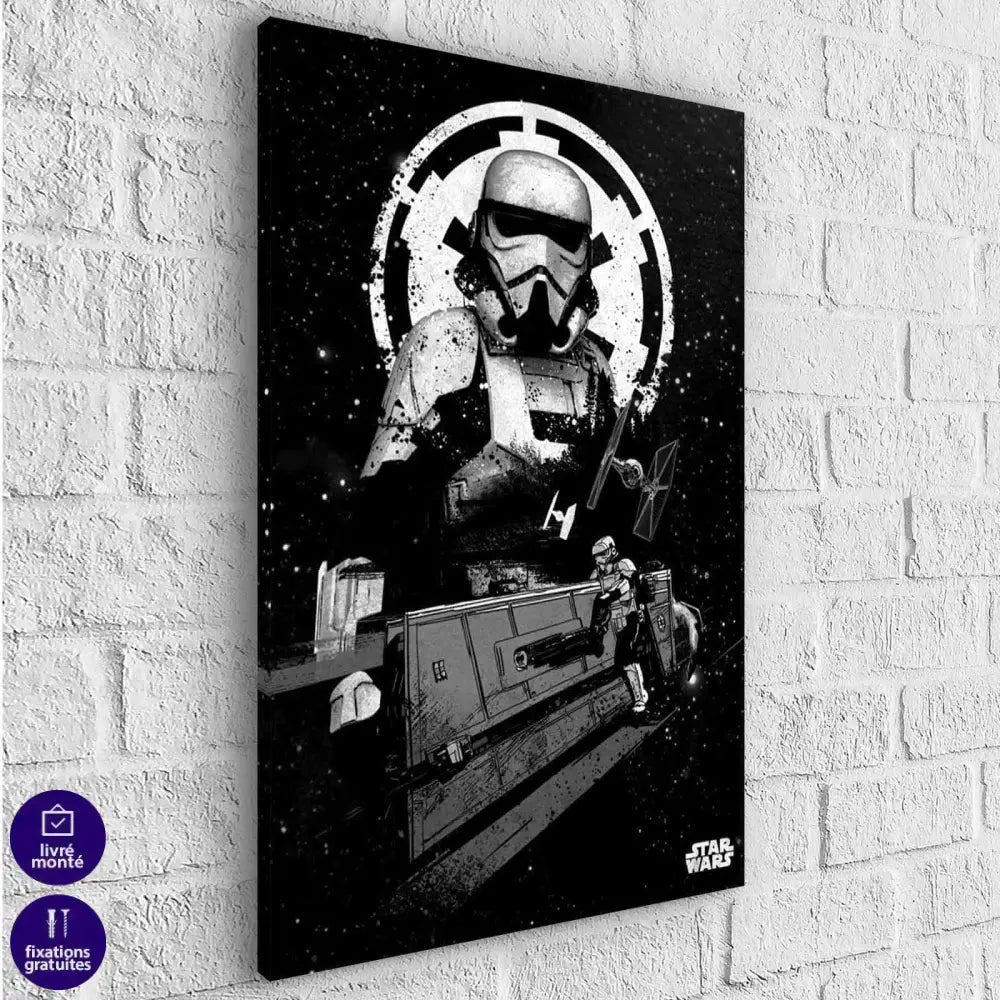 Tableau Star Wars Noir et Blanc Stormtrooper - Montableaudeco