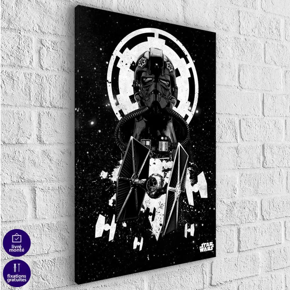 Tableau Star Wars Noir et Blanc X-Wing - Montableaudeco