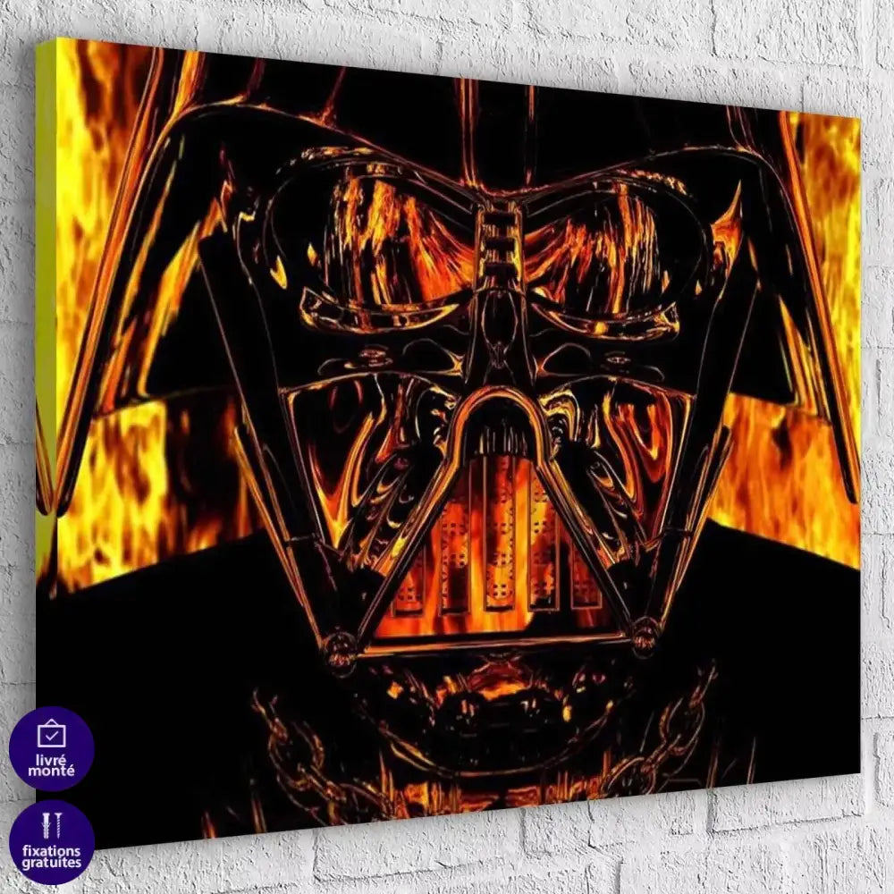 Tableau Star Wars Retro Dark Vador Fire - Montableaudeco