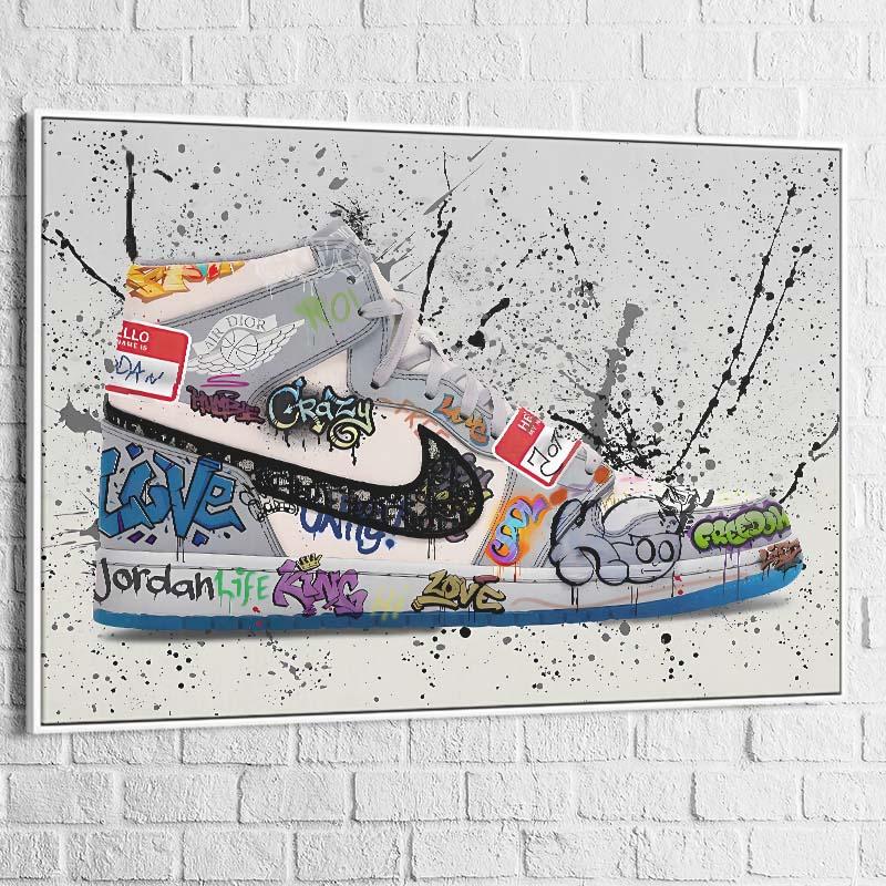 Tableau StrTableau Street Art | AIr Jordan Dior | Profitez des Promos -20% deet Art Air Dior King - Montableaudeco