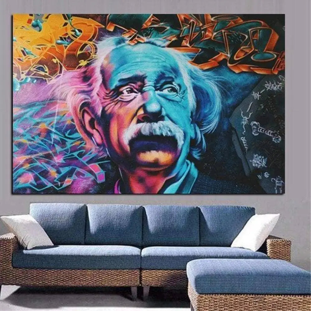 Tableau Street Art Albert Einstein La Pensée - Montableaudeco