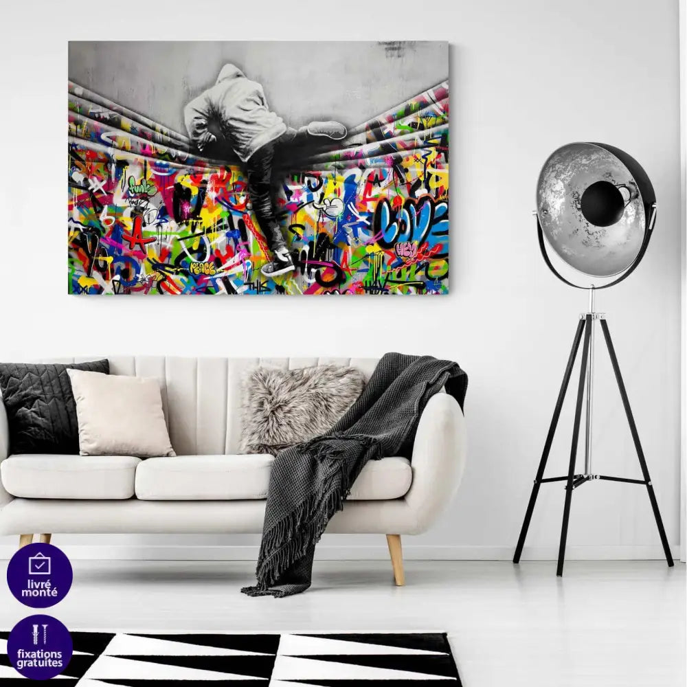 Tableau Street Art Banksy Le Mur - Montableaudeco