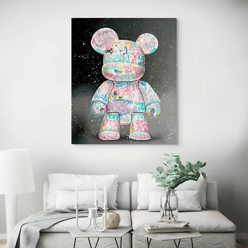 ours graffiti tags pastels et éclaboussures peinture