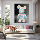 décoration murale style graffiti ours pop art