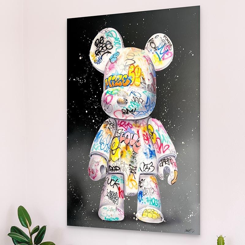 Tableau Street Art Bear Graffiti - Montableaudeco