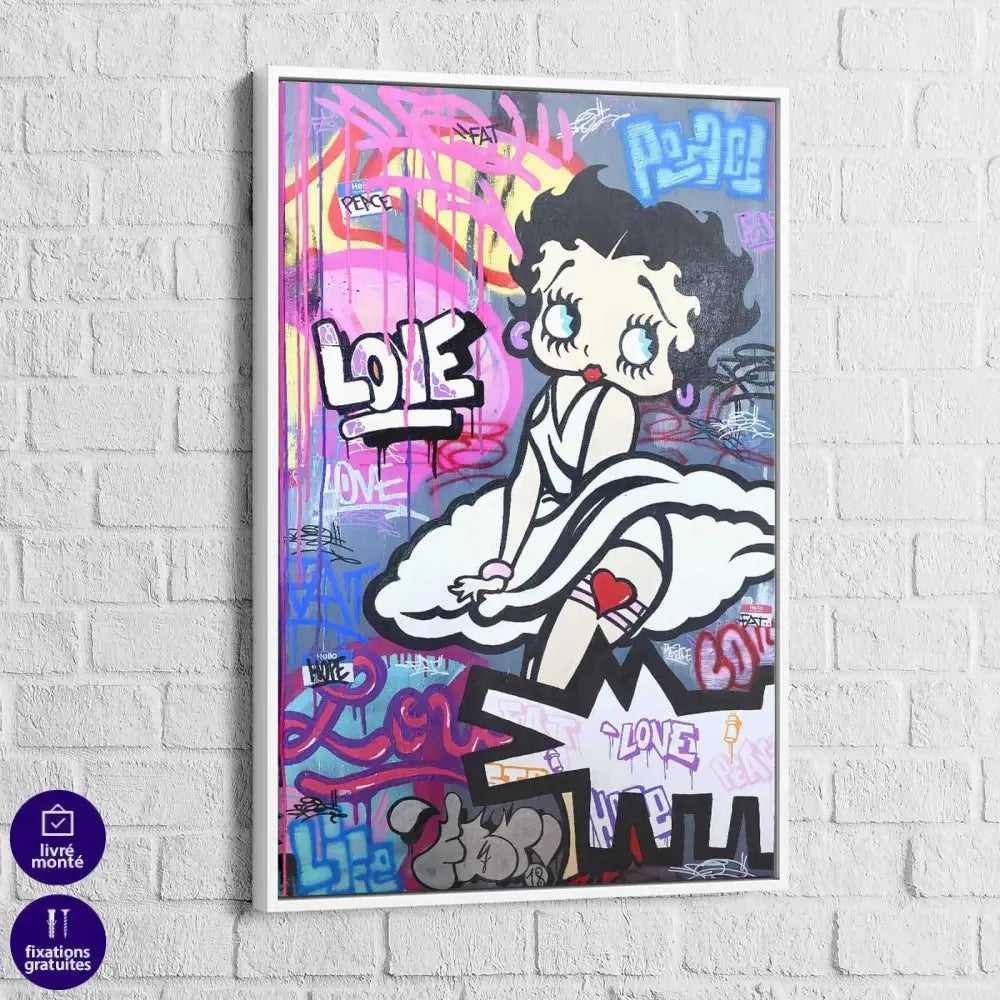 Tableau Street Art Betty Boop - Montableaudeco