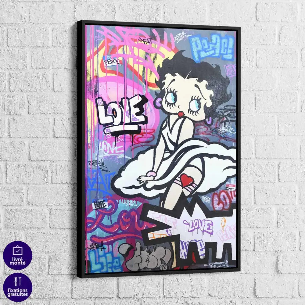 Tableau Street Art Betty Boop - Montableaudeco
