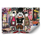 Bling chic street art wall decoration, trendy wall art