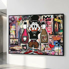 Street Art Canvas with black floating frame