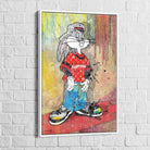 Tableau Street Art Bunny Fashion - Montableaudeco