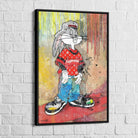 Tableau Street Art Bunny Fashion - Montableaudeco