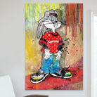 Tableau Street Art Bunny Fashion - Montableaudeco