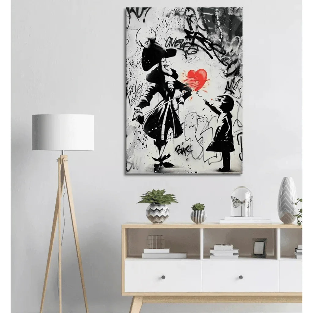 Tableau Street Art Capitaine Crochet - Montableaudeco