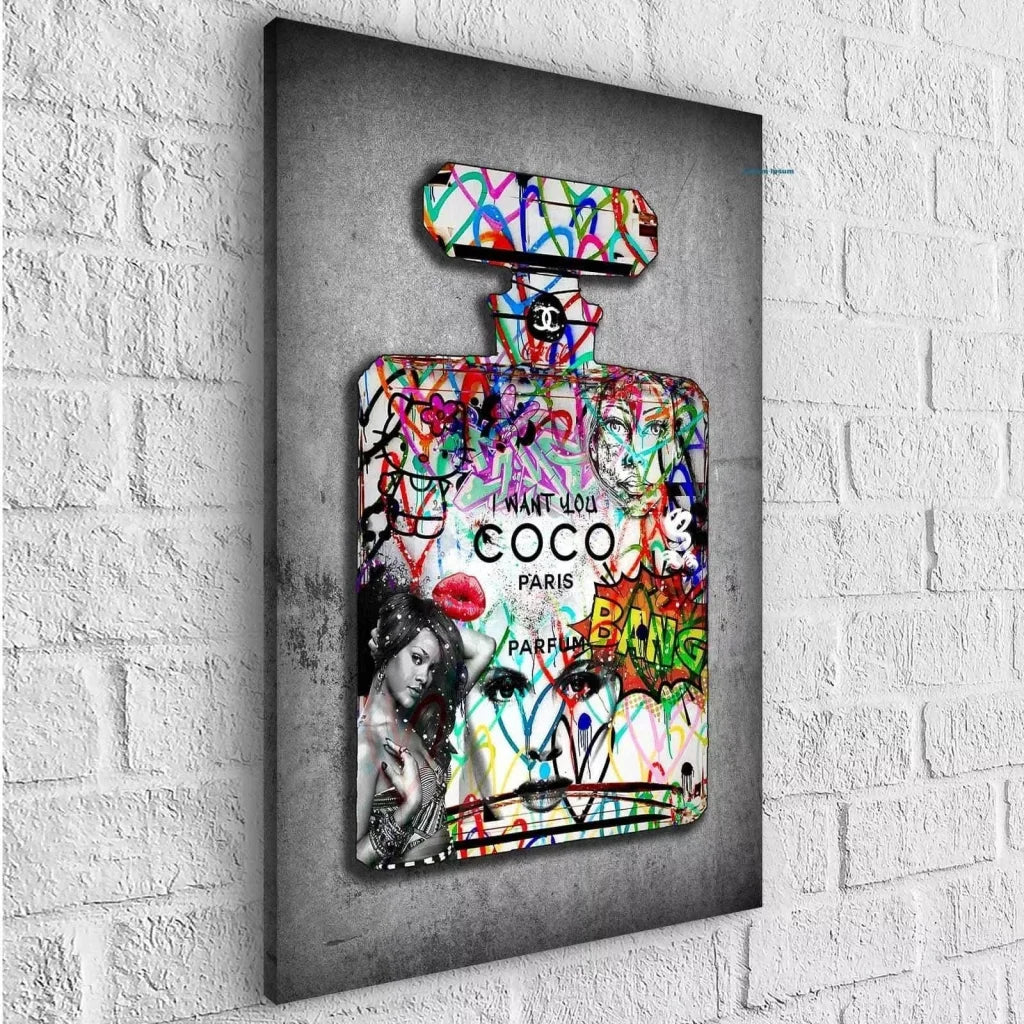 Tableau Street Art Chanel I Want You - Montableaudeco