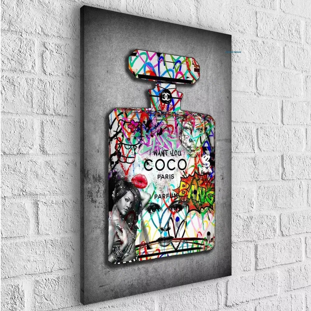 Tableau Street Art Chanel I Want You - Montableaudeco