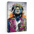 Toile tendue tableau street art portrait rock rendu premium