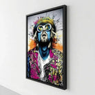 Toile tendue tableau street art portrait rock rendu premium