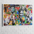 Tableau pop culture américaine en style graffiti urbain


