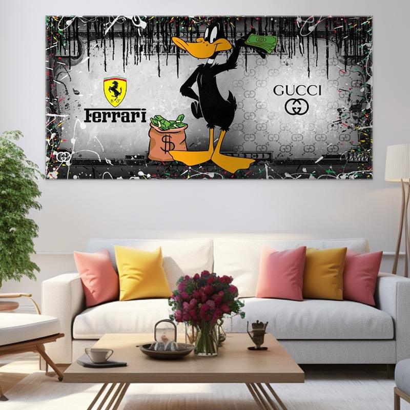 Tableau Street Art Daffy Ferrari - Montableaudeco