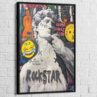 Tableau Street Art David Revisité 40x60cm / Cadre Noir Tableau Street art