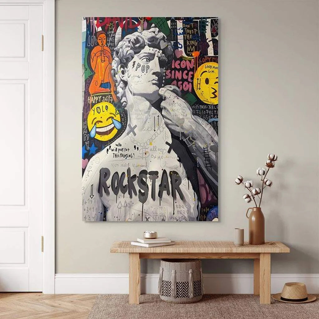 Colorful Street Art Painting | Pop Culture Mosaic | Montableaudeco