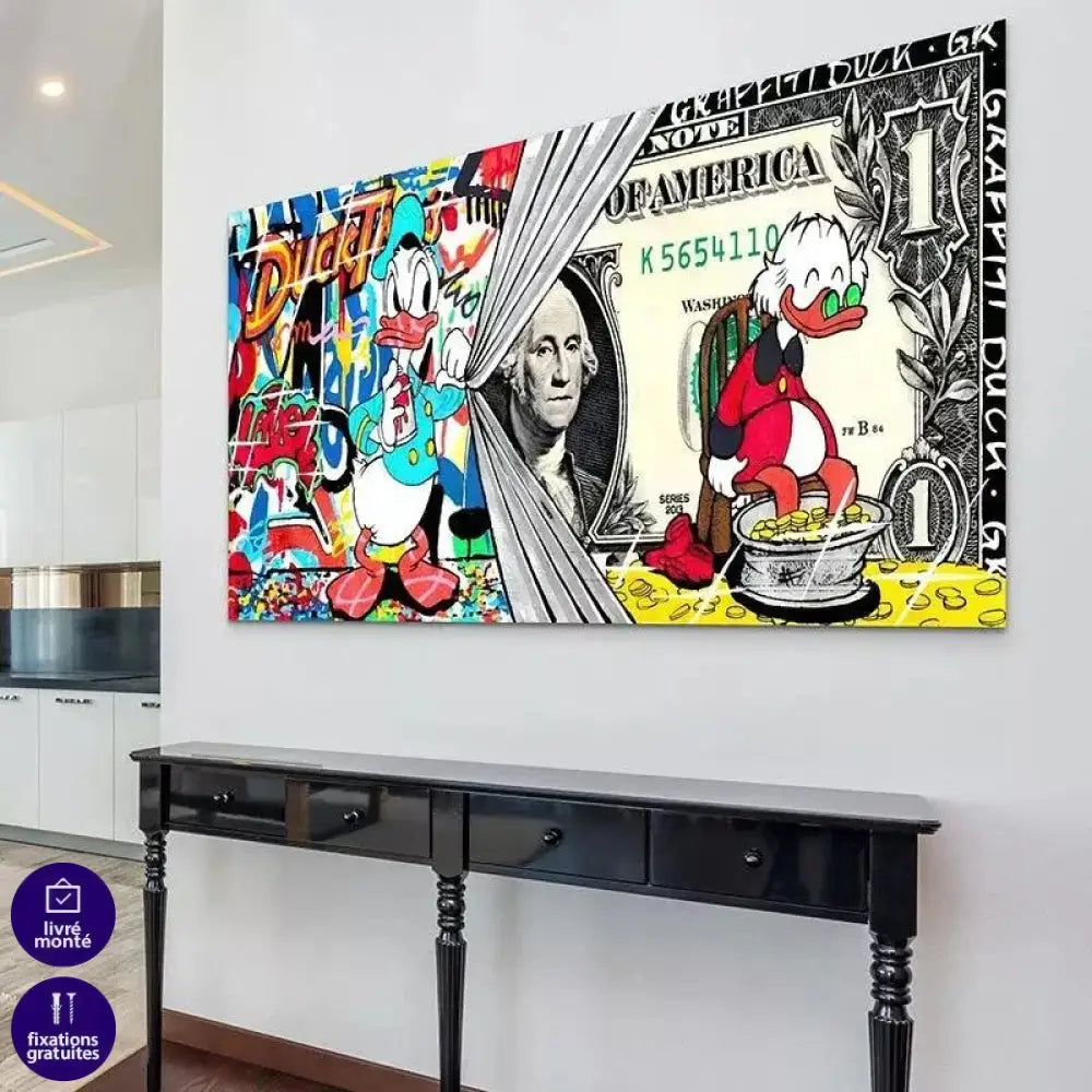 Tableau Street Art Donald Dollars - Montableaudeco