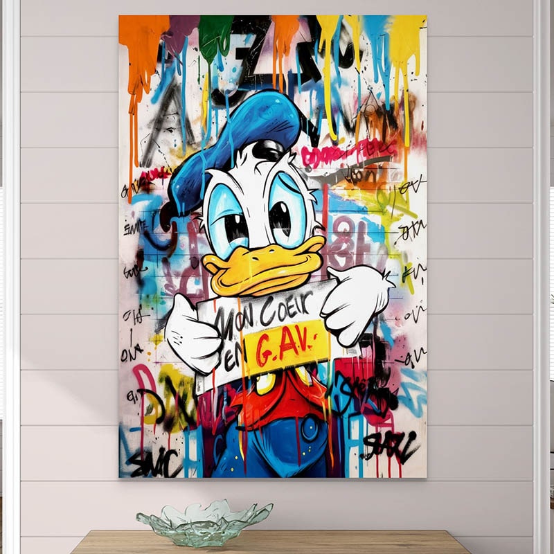 Tableau Street Art | Donald en G.A.V | Profitez Des Promos -20% b