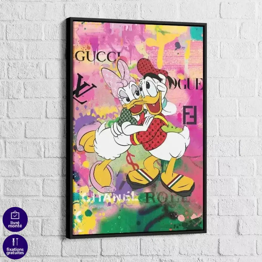 Tableau Street Art Donald et Daisy - Montableaudeco