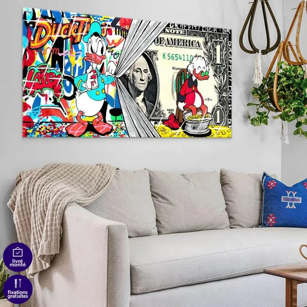 Tableau Street Art Donald et Picsou - Montableaudeco