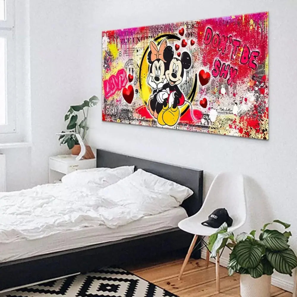 Street Art Canvas Be Shy - Wall Art