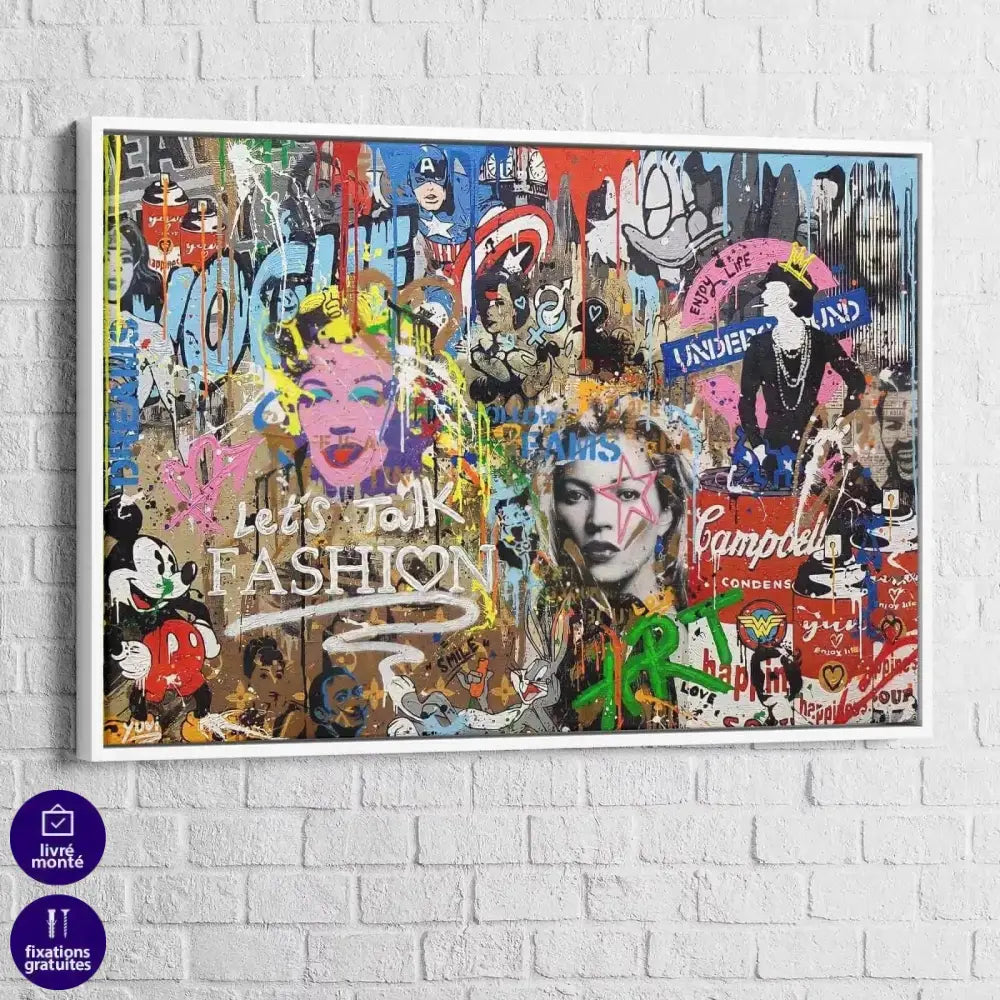 Tableau Street Art Fashion Graff - Montableaudeco