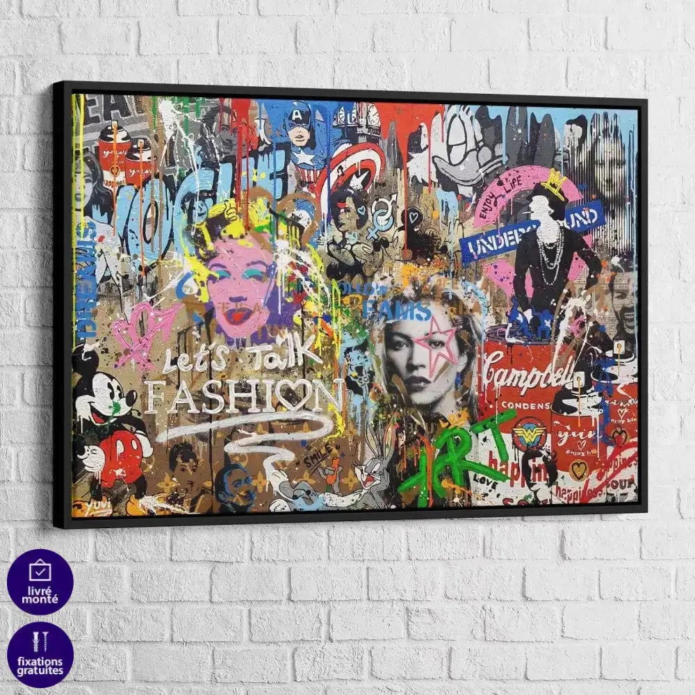 Tableau Street Art Fashion Graff - Montableaudeco
