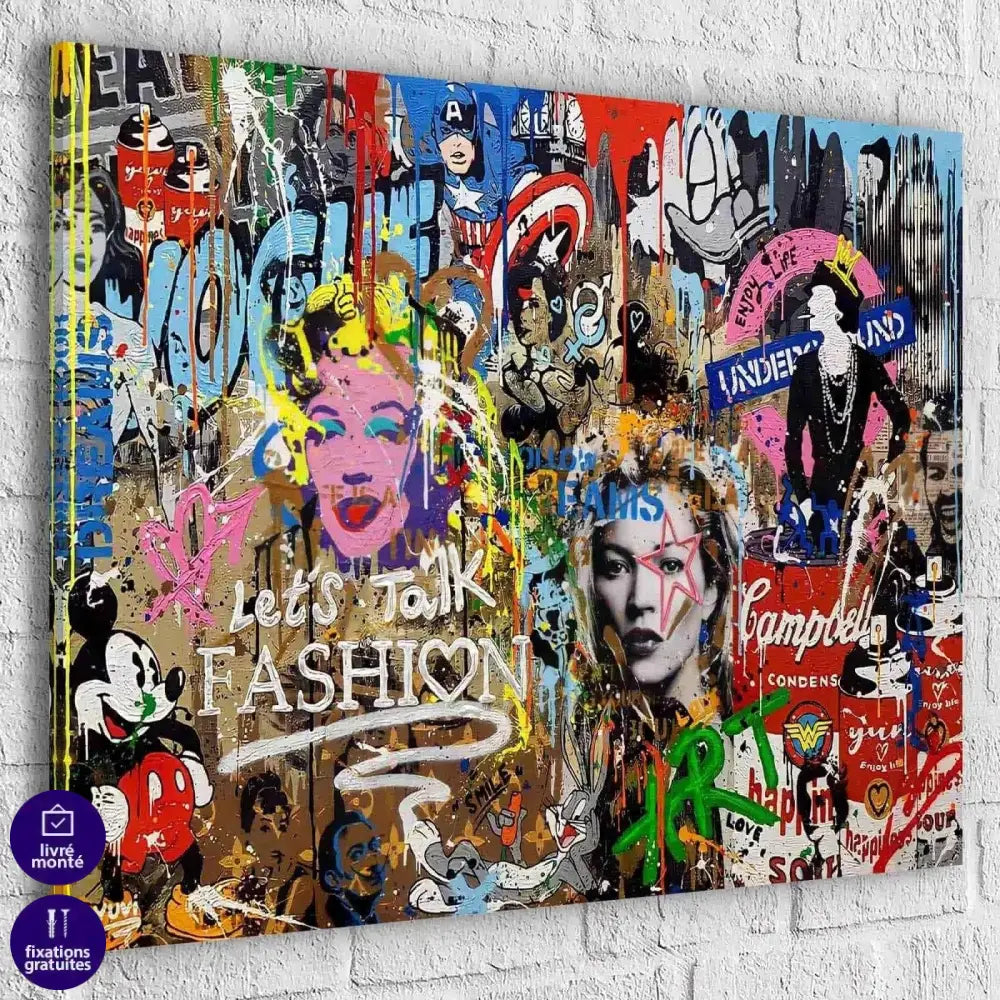 Tableau Street Art Fashion Graff - Montableaudeco