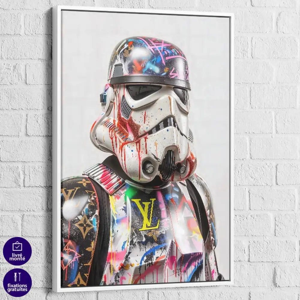 tableau moderne inspiré Star Wars et street art