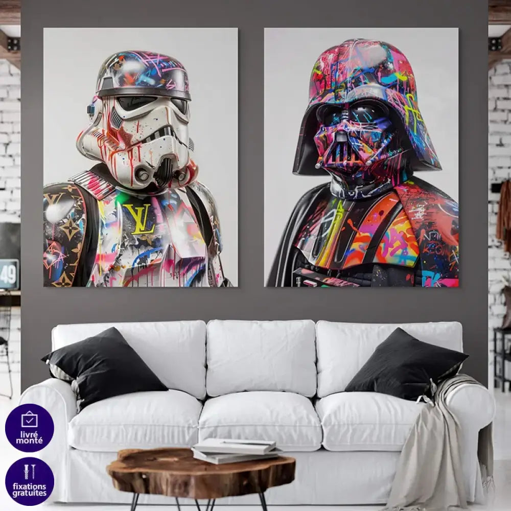 tableau street art Stormtrooper Louis Vuitton graffiti