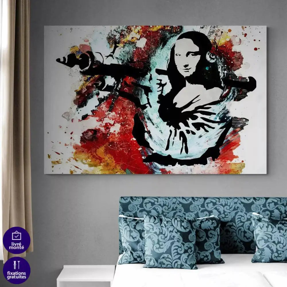 Tableau Street Art Joconde Army - Montableaudeco