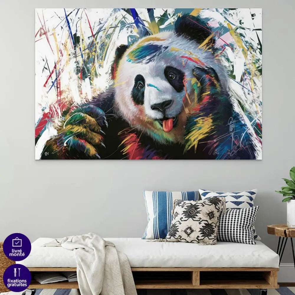 Tableau Street Art Jolie Panda 40x60cm / Affiche sans cadre Tableau Street Art