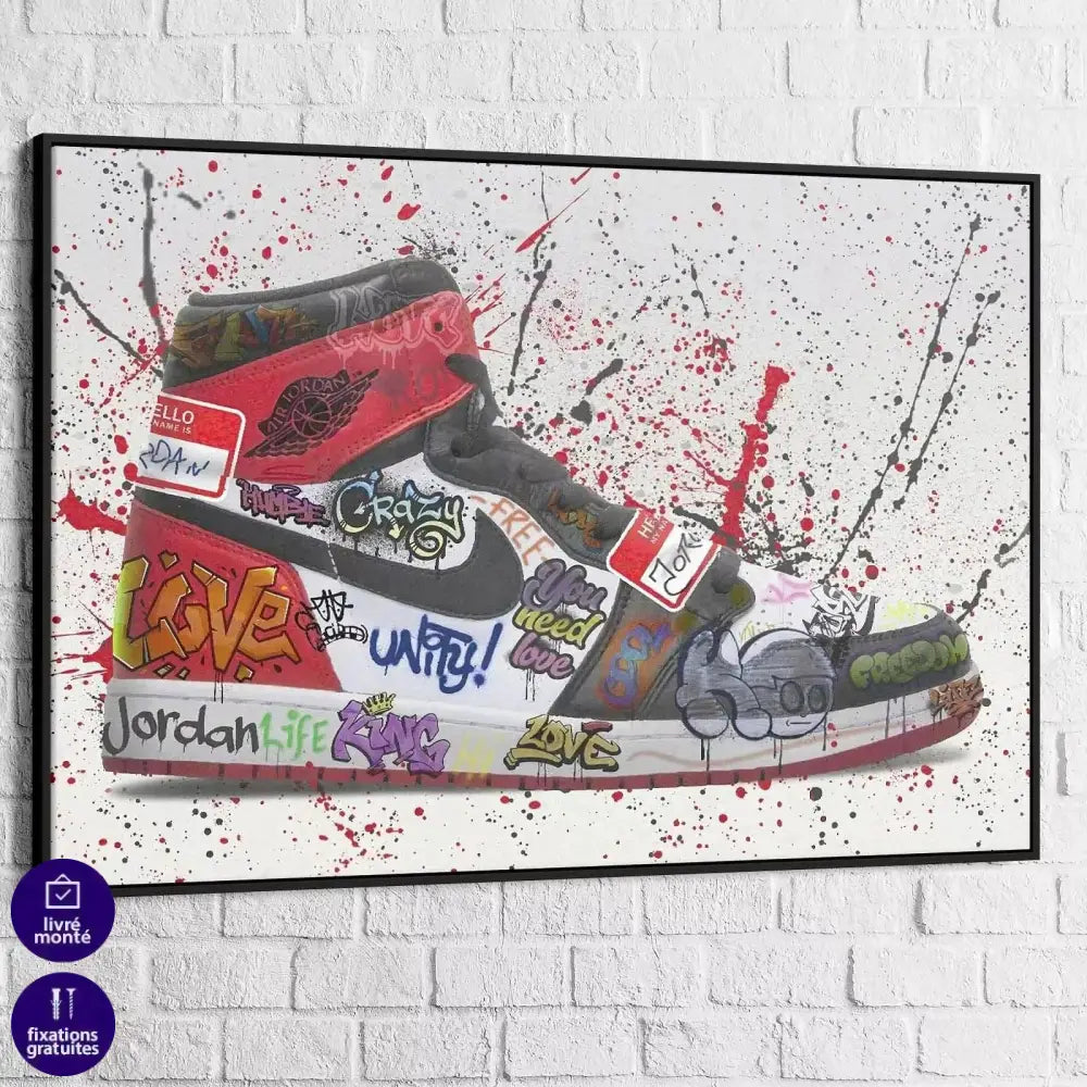 Tableau Street Art Jordan Air - Montableaudeco