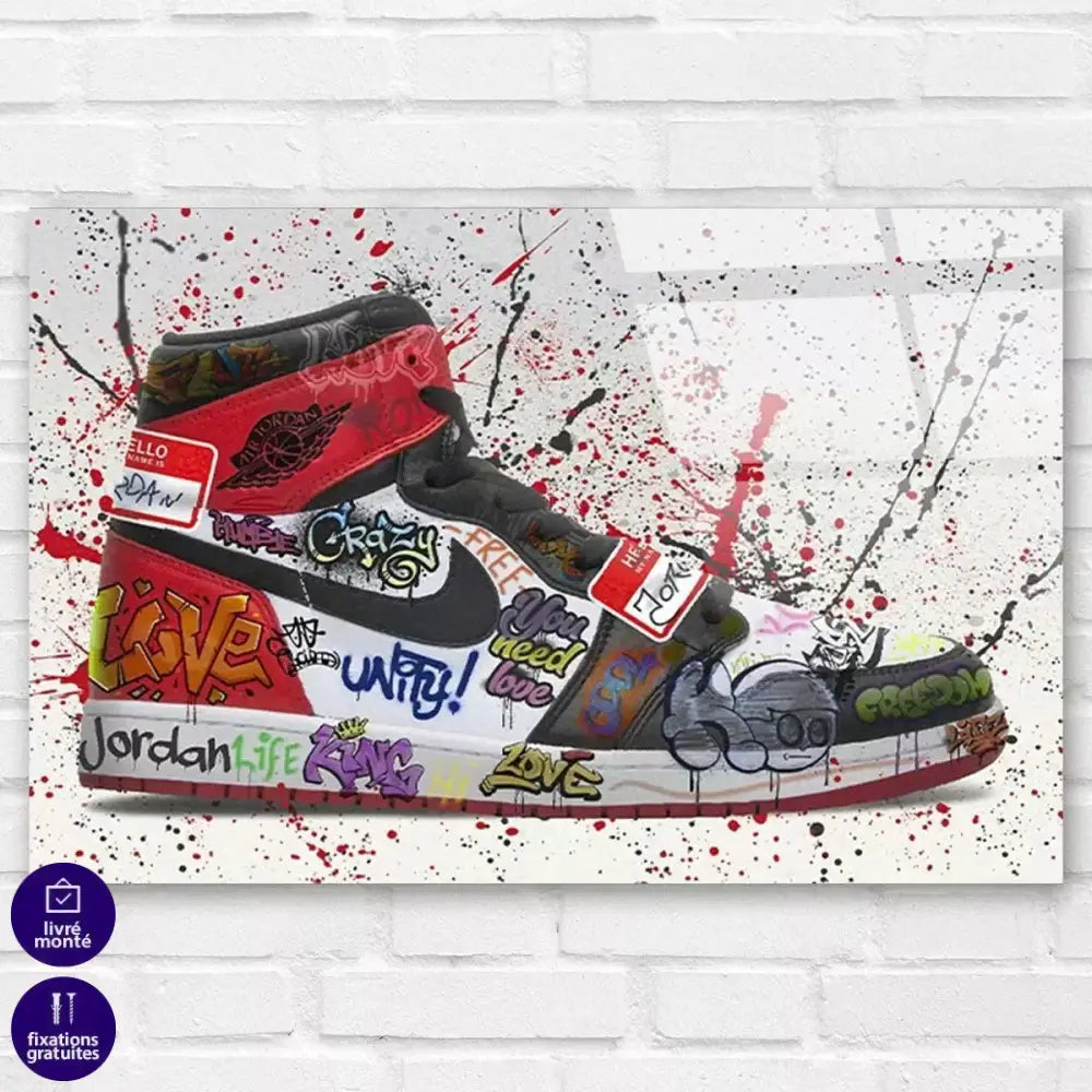 Tableau Street Art Jordan Air - Montableaudeco
