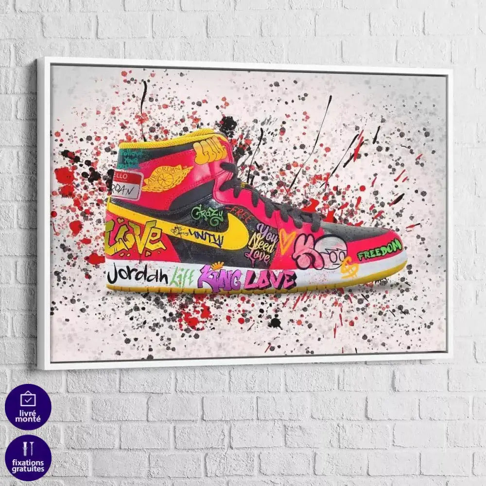 Tableau Street Art Jordan Freedom - Montableaudeco