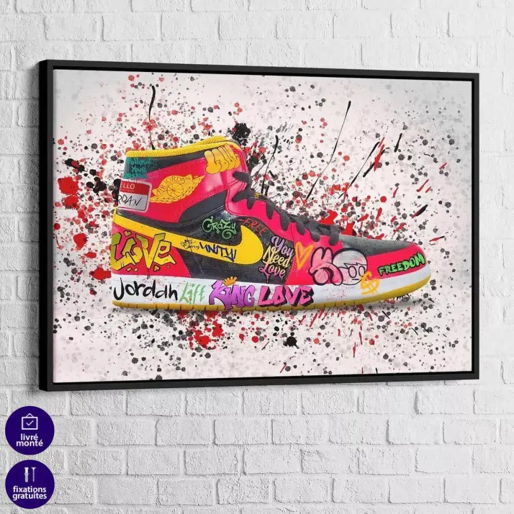 Tableau Street Art Jordan Freedom - Montableaudeco