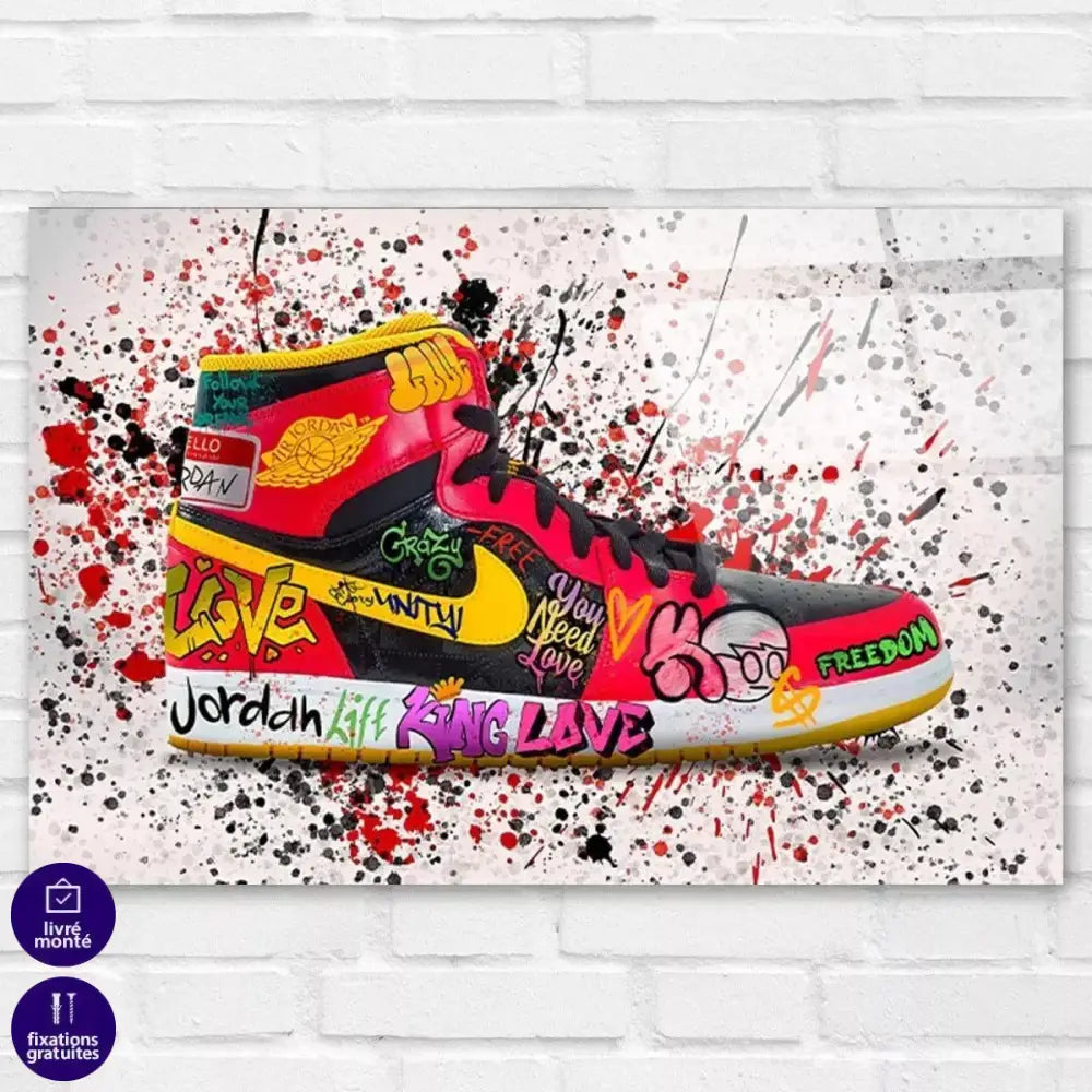 Tableau Street Art Jordan Freedom - Montableaudeco